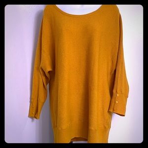 Mustard slightly winged sweater
